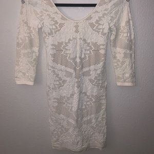 Bebe White Bodycon Dress